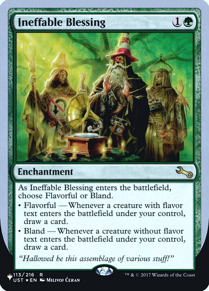 Ineffable Blessing (Flavorful) (Unfinity Foil Edition) [The List] | Enigma On Main