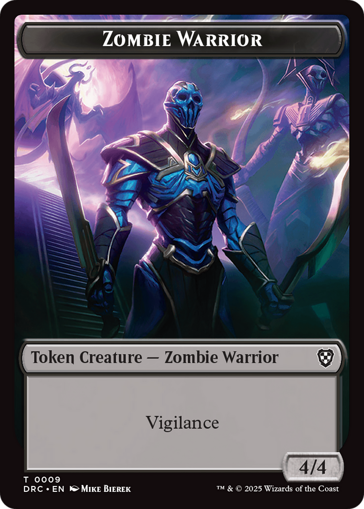 Zombie Army // Zombie Warrior Double-Sided Token [Aetherdrift Tokens] | Enigma On Main