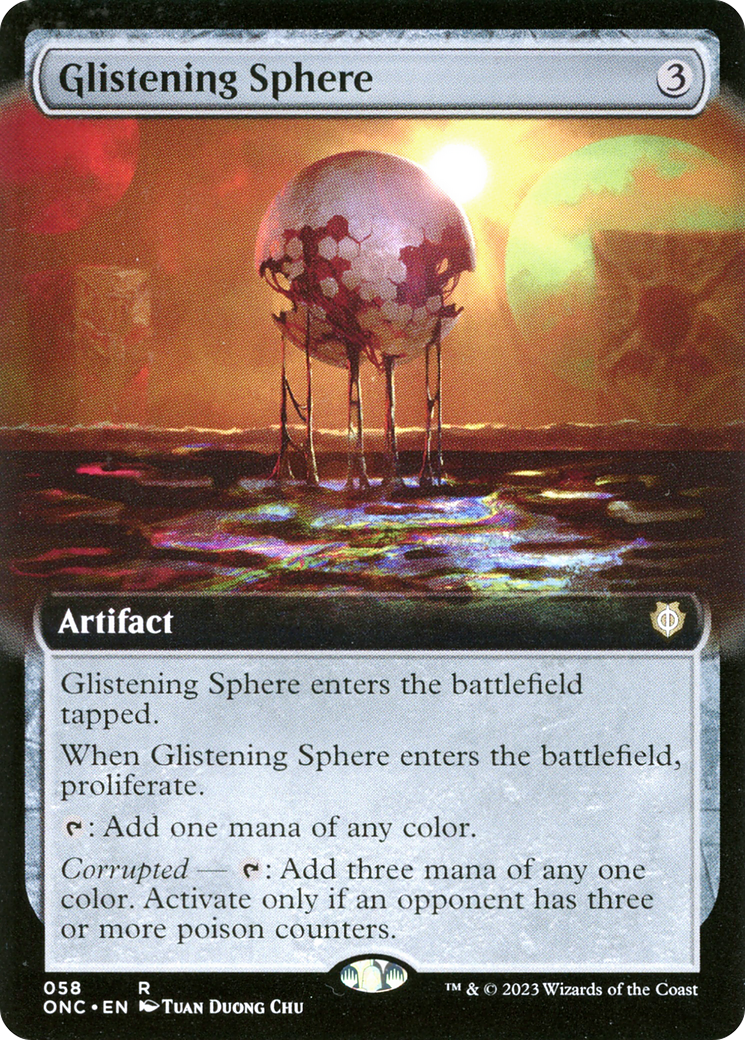 Glistening Sphere (Extended Art) [Phyrexia: All Will Be One Commander] | Enigma On Main