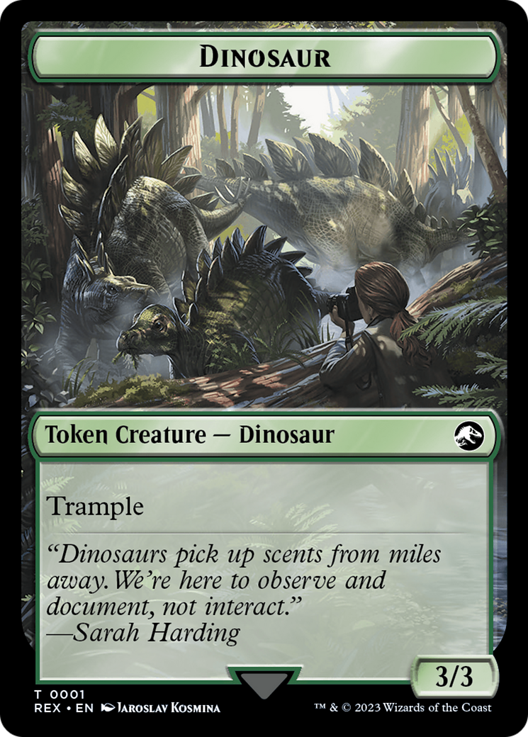 Gnome // Dinosaur (0001) Double-Sided Token [The Lost Caverns of Ixalan Tokens] | Enigma On Main