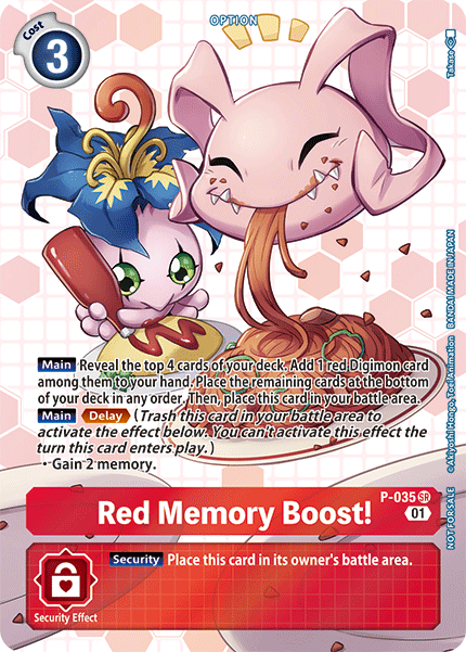 Red Memory Boost! [P-035] (Box Promotion Pack - Next Adventure) [Promotional Cards] | Enigma On Main