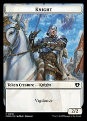 Treasure // Knight Double-Sided Token [Commander Masters Tokens] | Enigma On Main