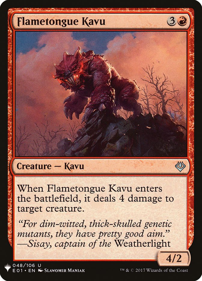 Flametongue Kavu [Mystery Booster] | Enigma On Main