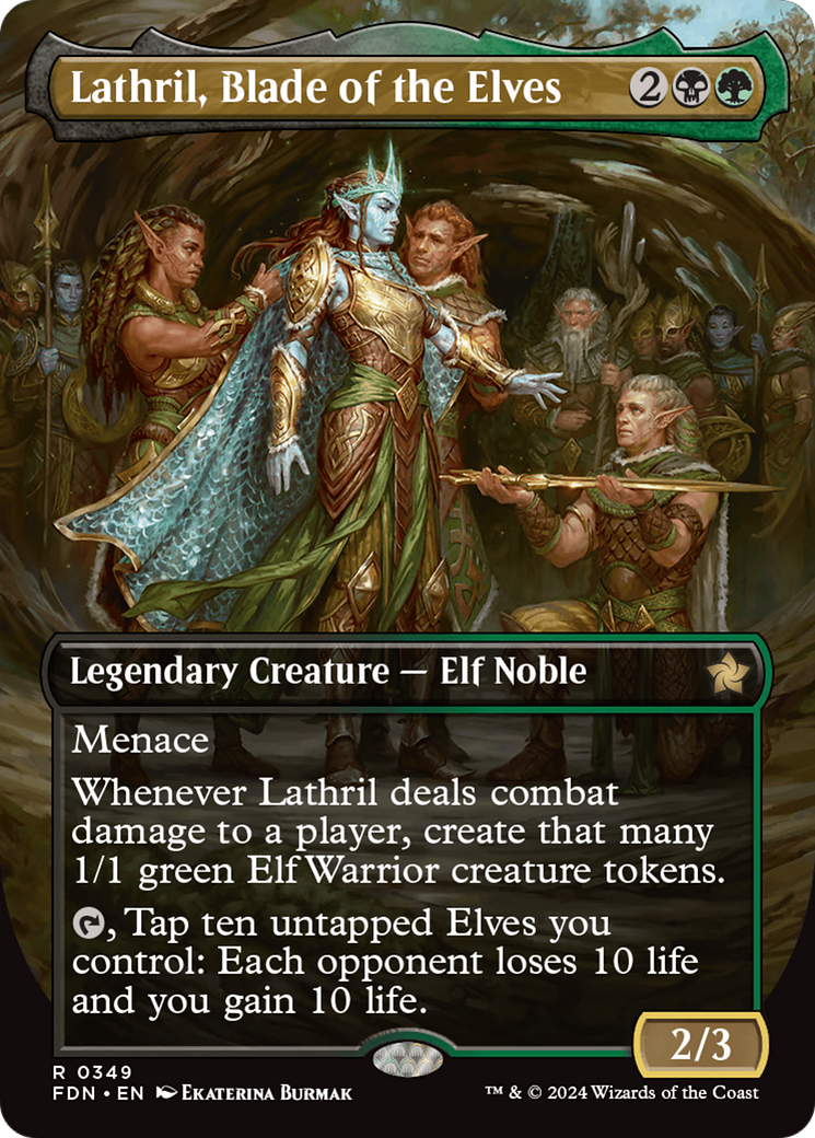 Lathril, Blade of the Elves (Borderless) [Foundations] | Enigma On Main