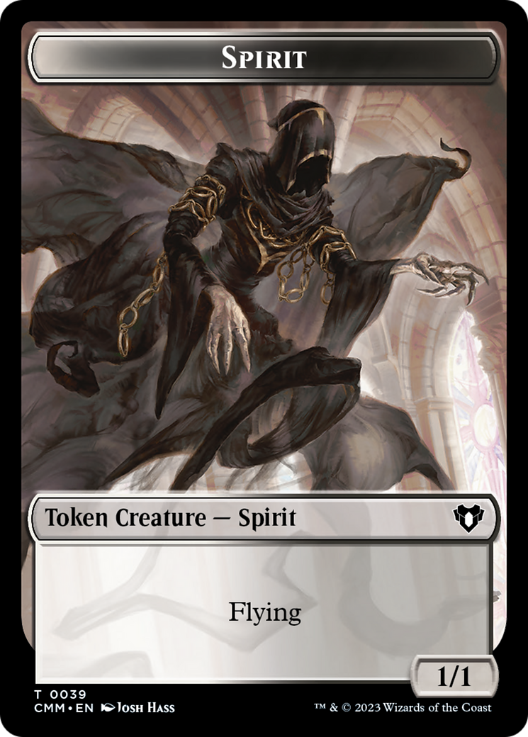 Spirit (0039) // Bird Illusion Double-Sided Token [Commander Masters Tokens] | Enigma On Main