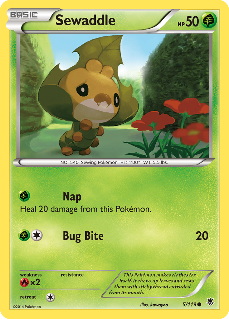 Sewaddle (5/119) [XY: Phantom Forces] | Enigma On Main