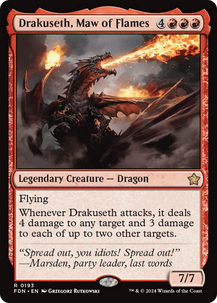 Drakuseth, Maw of Flames [Foundations] | Enigma On Main