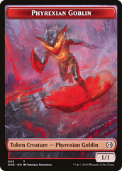 Phyrexian Goblin // The Hollow Sentinel Double-Sided Token [Phyrexia: All Will Be One Tokens] | Enigma On Main