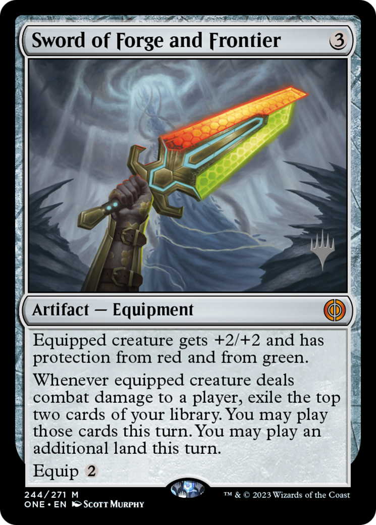 Sword of Forge and Frontier (Promo Pack) [Phyrexia: All Will Be One Promos] | Enigma On Main