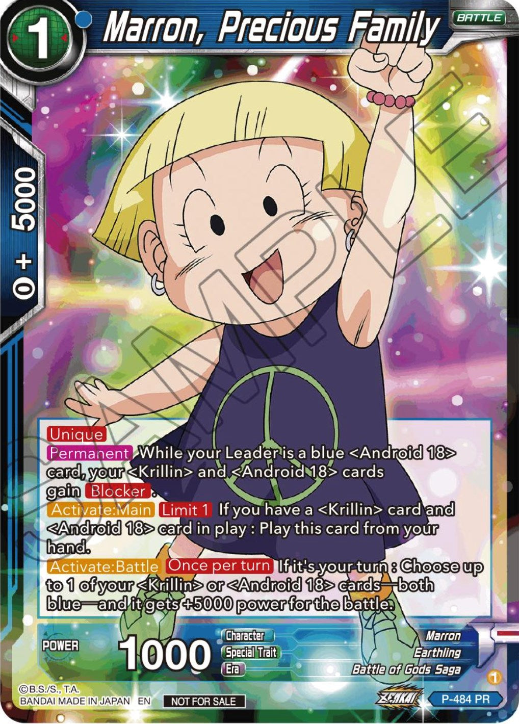 Marron, Precious Family (Zenkai Series Tournament Pack Vol.3) (P-484) [Tournament Promotion Cards] | Enigma On Main