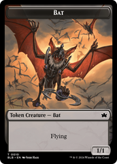 Bat // Warren Warleader Double-Sided Token [Bloomburrow Tokens] | Enigma On Main