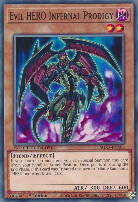 Evil HERO Infernal Prodigy [SGX3-ENA08] Common | Enigma On Main