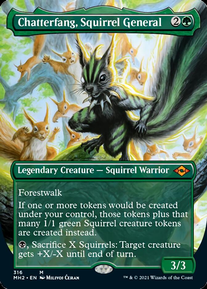 Chatterfang, Squirrel General (Borderless Alternate Art) [Modern Horizons 2] | Enigma On Main