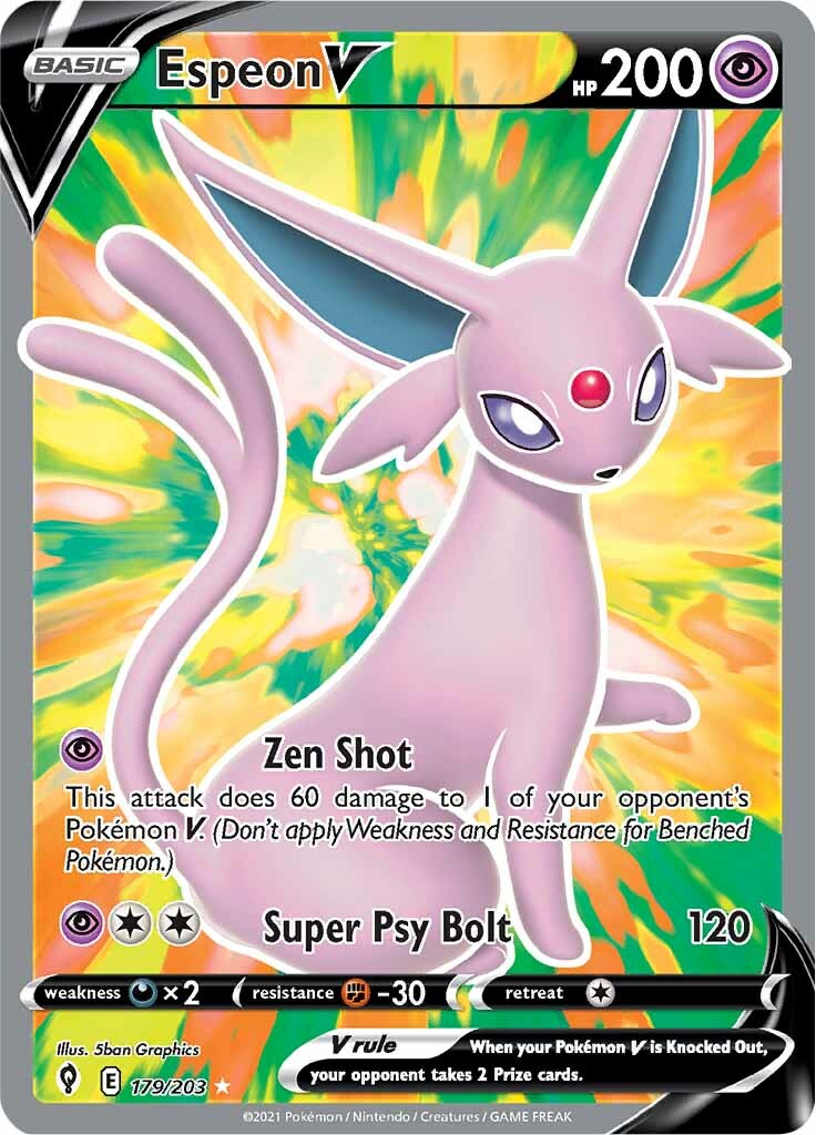 Espeon V (179/203) [Sword & Shield: Evolving Skies] | Enigma On Main