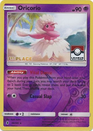 Oricorio (55/145) (League Promo 1st Place) [Sun & Moon: Guardians Rising] | Enigma On Main