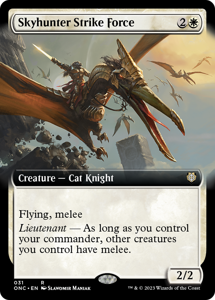 Skyhunter Strike Force (Extended Art) [Phyrexia: All Will Be One Commander] | Enigma On Main