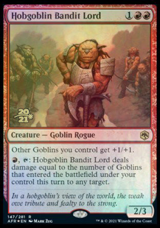 Hobgoblin Bandit Lord [Dungeons & Dragons: Adventures in the Forgotten Realms Prerelease Promos] | Enigma On Main