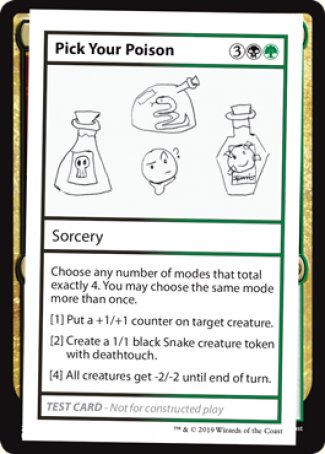 Pick Your Poison (2021 Edition) [Mystery Booster Playtest Cards] | Enigma On Main