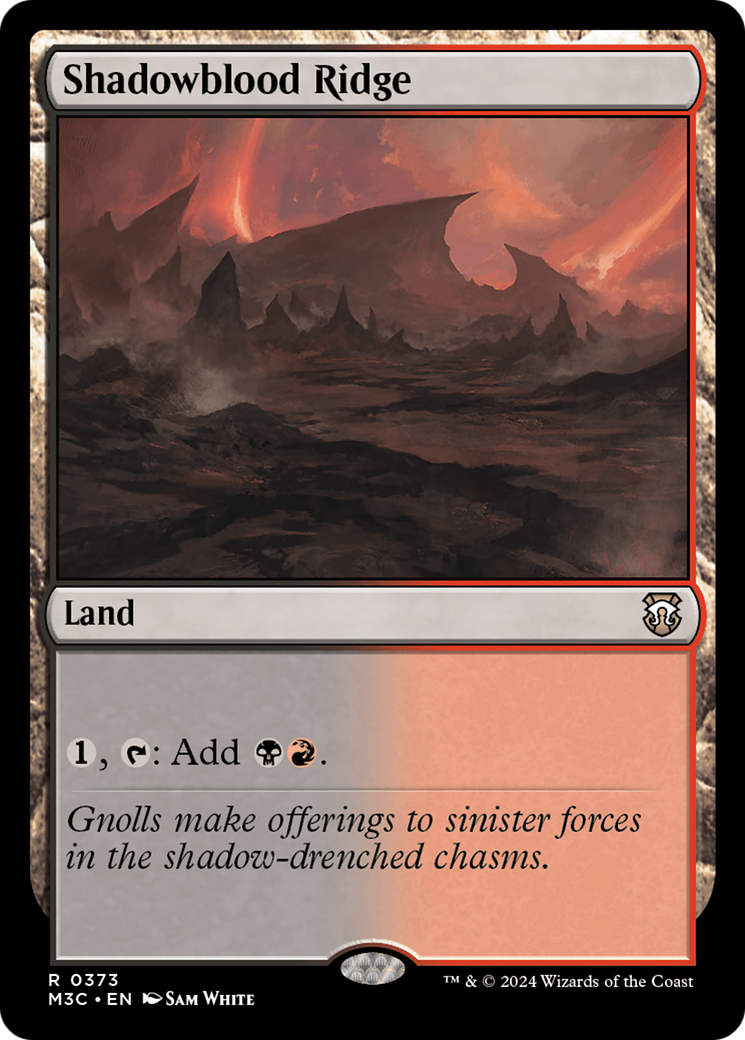 Shadowblood Ridge (Ripple Foil) [Modern Horizons 3 Commander] | Enigma On Main