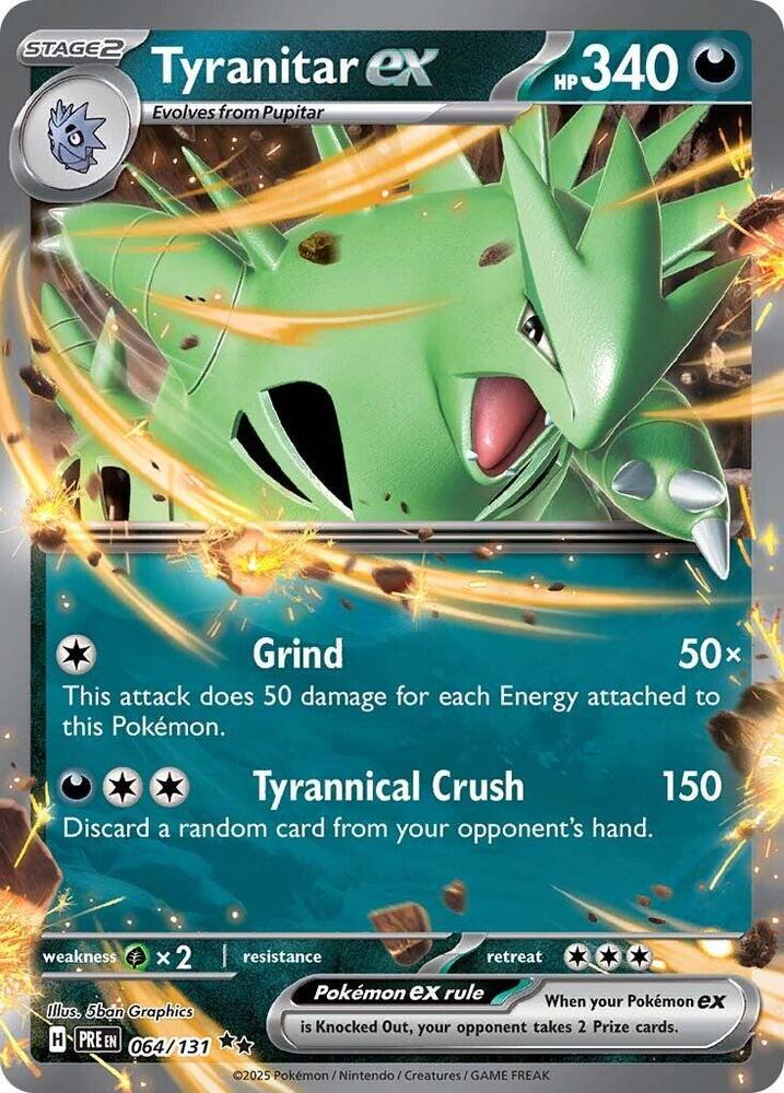 Tyranitar ex (064/131) [Scarlet & Violet: Prismatic Evolutions] | Enigma On Main