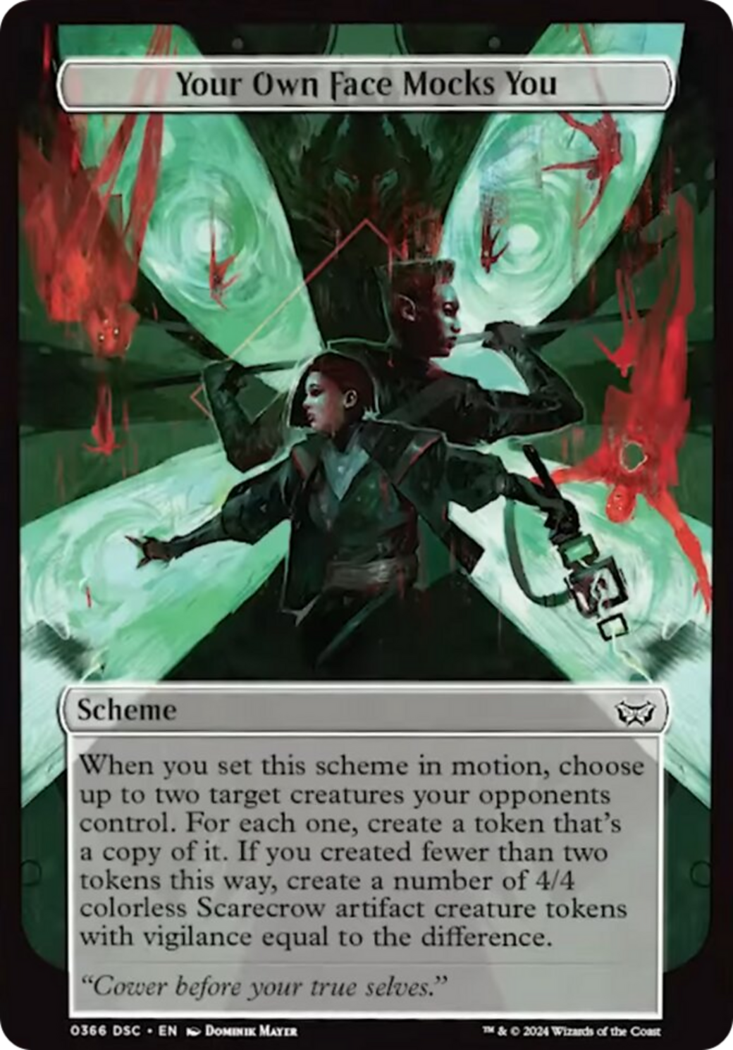 Your Own Face Mocks You (Full Art) [Duskmourn: Archenemy] | Enigma On Main