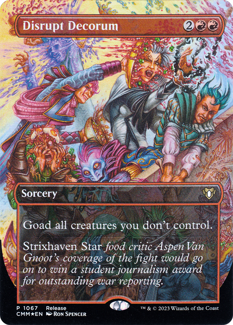 Disrupt Decorum (Borderless Alternate Art) [Commander Masters] | Enigma On Main