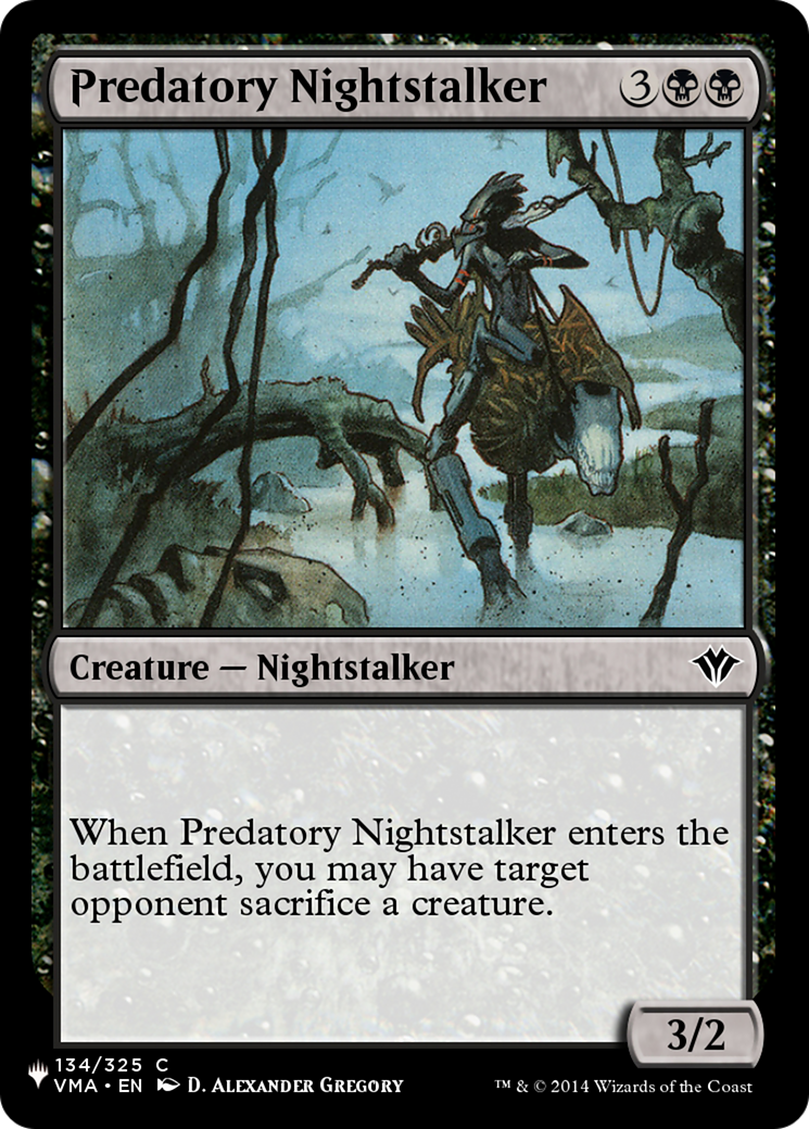 Predatory Nightstalker [The List Reprints] | Enigma On Main