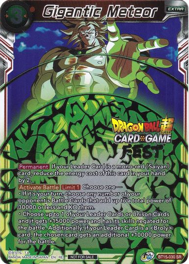 Gigantic Meteor (Card Game Fest 2022) (BT15-030) [Tournament Promotion Cards] | Enigma On Main