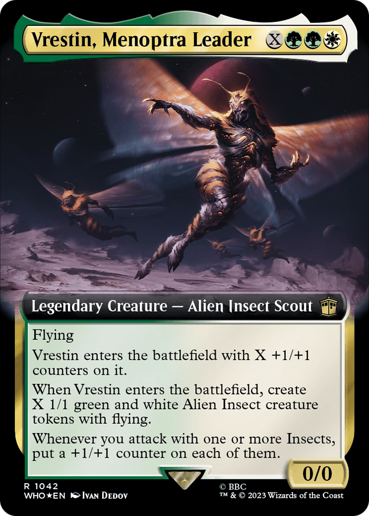 Vrestin, Menoptra Leader (Extended Art) (Surge Foil) [Doctor Who] | Enigma On Main