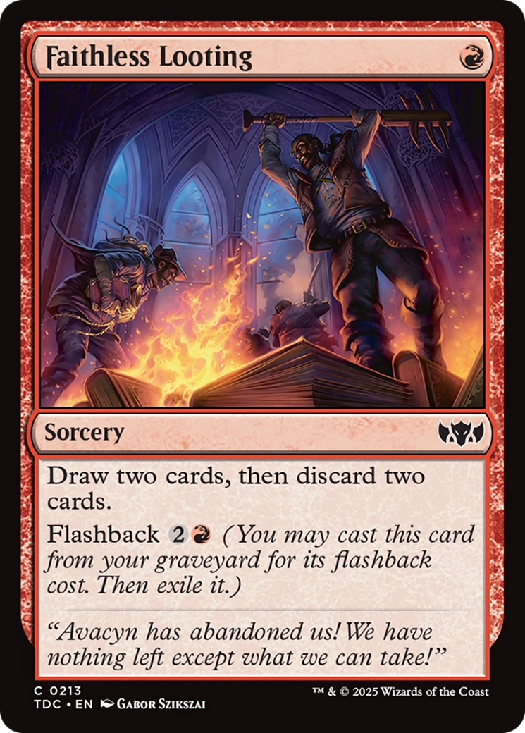 Faithless Looting [Tarkir: Dragonstorm Commander] | Enigma On Main