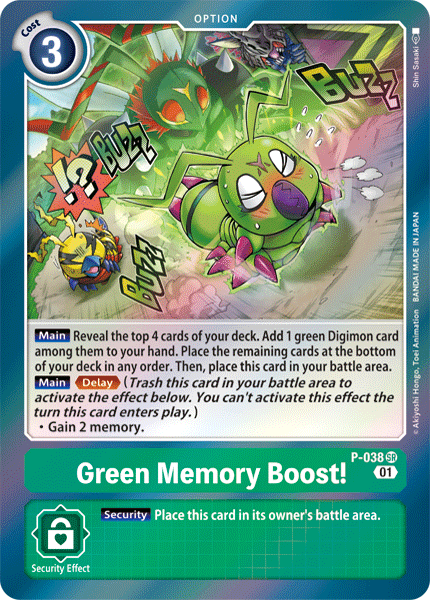 Green Memory Boost! [P-038] [Promotional Cards] | Enigma On Main