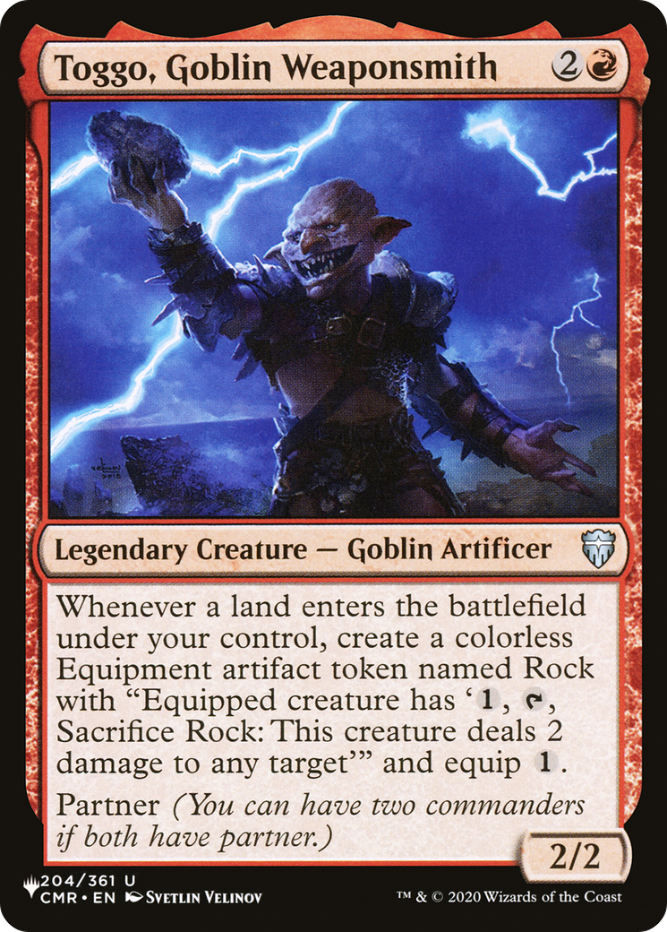 Toggo, Goblin Weaponsmith [The List Reprints] | Enigma On Main