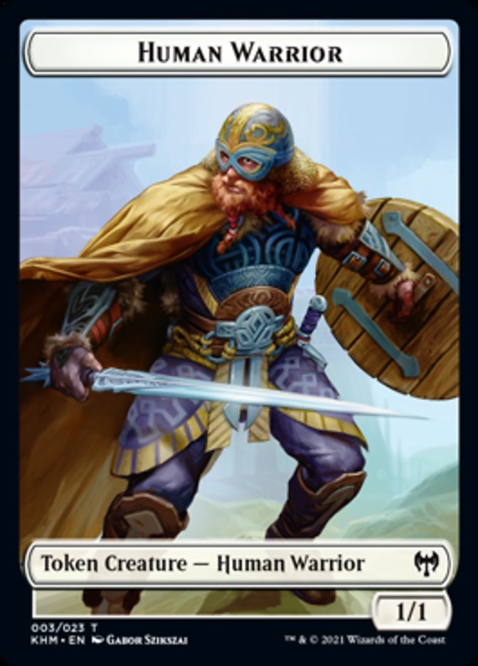 Human Warrior Token [Kaldheim Tokens] | Enigma On Main