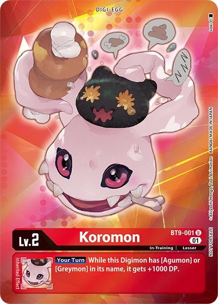 Koromon [BT9-001] (Alternative Art - Box Topper) [X Record] | Enigma On Main