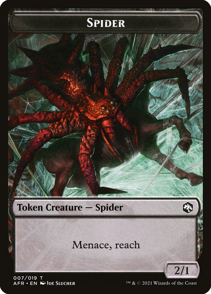 Spider // Icingdeath, Frost Tongue Double-Sided Token [Dungeons & Dragons: Adventures in the Forgotten Realms Tokens] | Enigma On Main