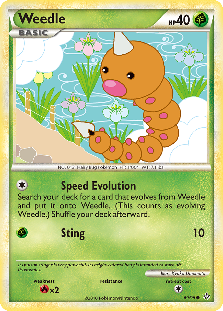 Weedle (69/95) [HeartGold & SoulSilver: Unleashed] | Enigma On Main