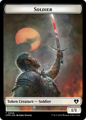 Soldier // Elephant Double-Sided Token [Commander Masters Tokens] | Enigma On Main