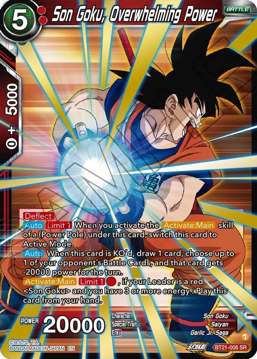 Son Goku, Overwhelming Power (BT21-008) [Wild Resurgence] | Enigma On Main