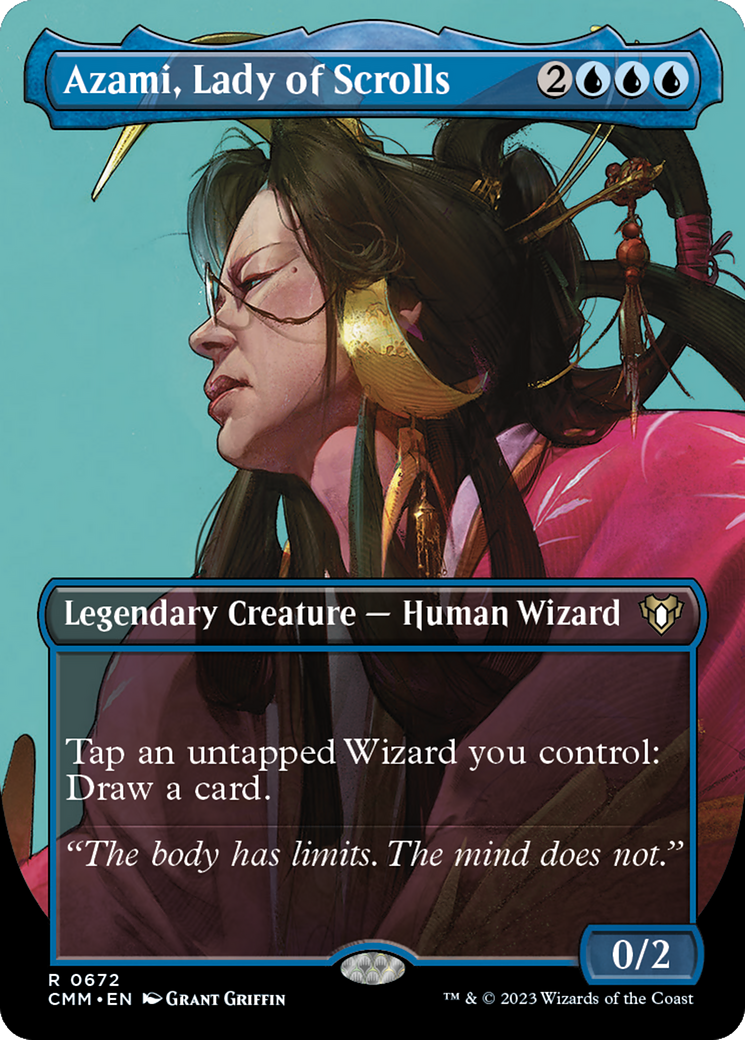 Azami, Lady of Scrolls (Borderless Profile) [Commander Masters] | Enigma On Main