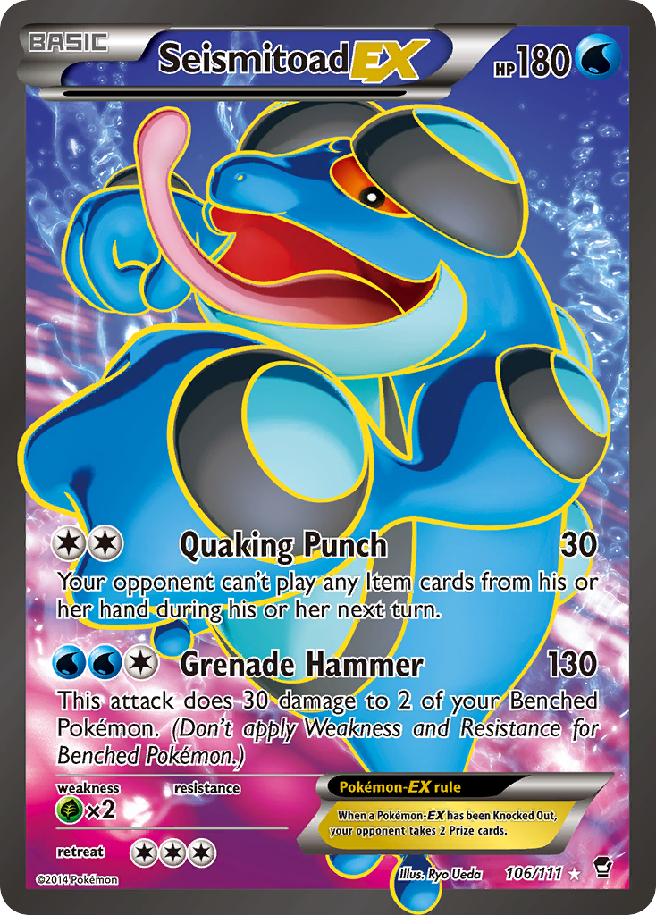 Seismitoad EX (106/111) [XY: Furious Fists] | Enigma On Main