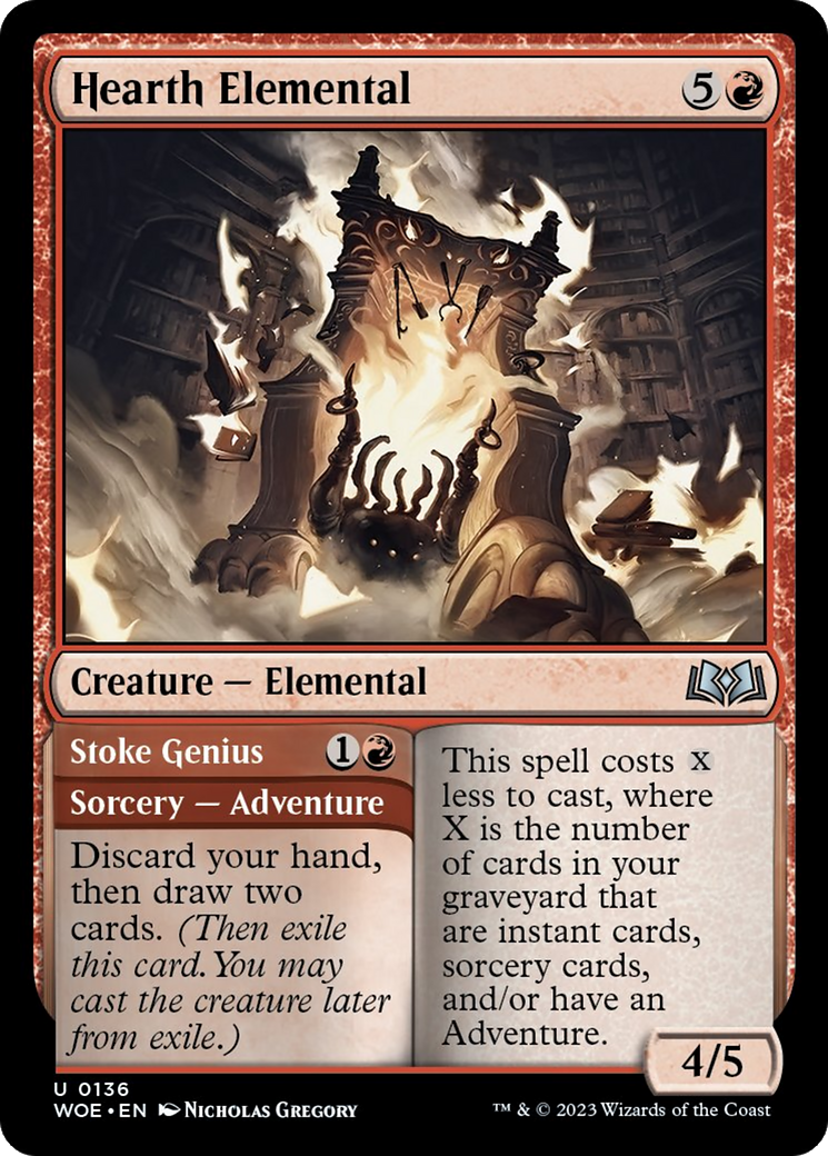 Hearth Elemental // Stoke Genius [Wilds of Eldraine] | Enigma On Main