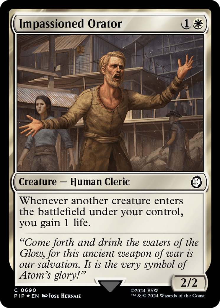 Impassioned Orator (Surge Foil) [Fallout] | Enigma On Main