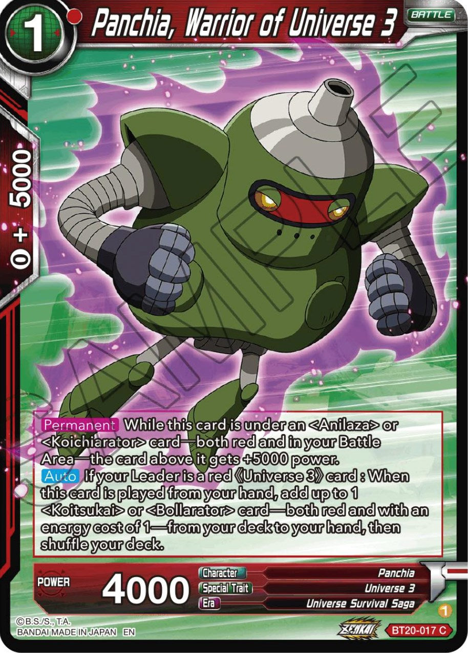 Panchia, Warrior of Universe 3 (BT20-017) [Power Absorbed] | Enigma On Main