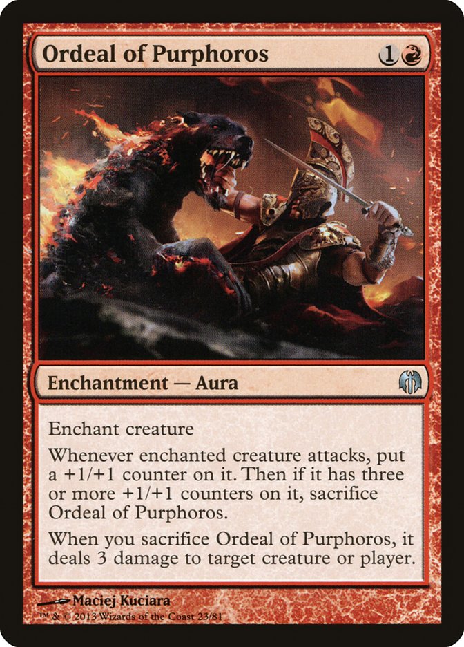 Ordeal of Purphoros [Duel Decks: Heroes vs. Monsters] | Enigma On Main