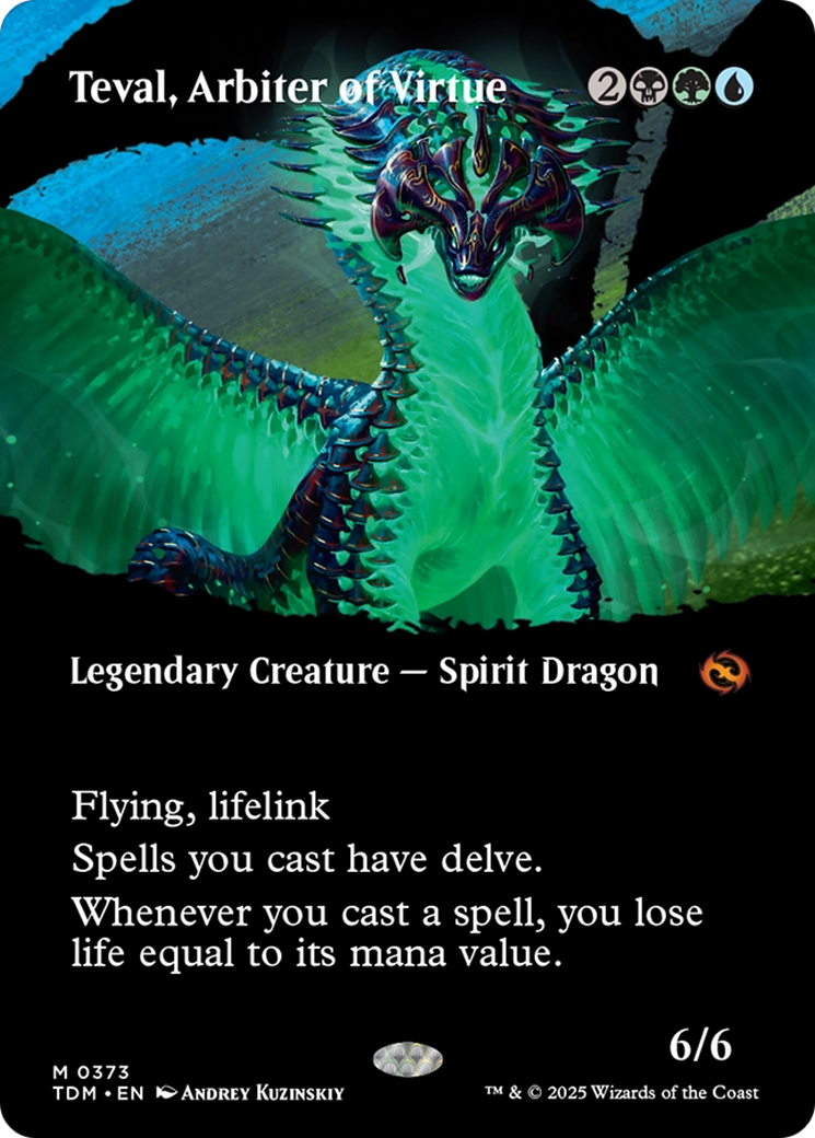 Teval, Arbiter of Virtue (Borderless) [Tarkir: Dragonstorm] | Enigma On Main