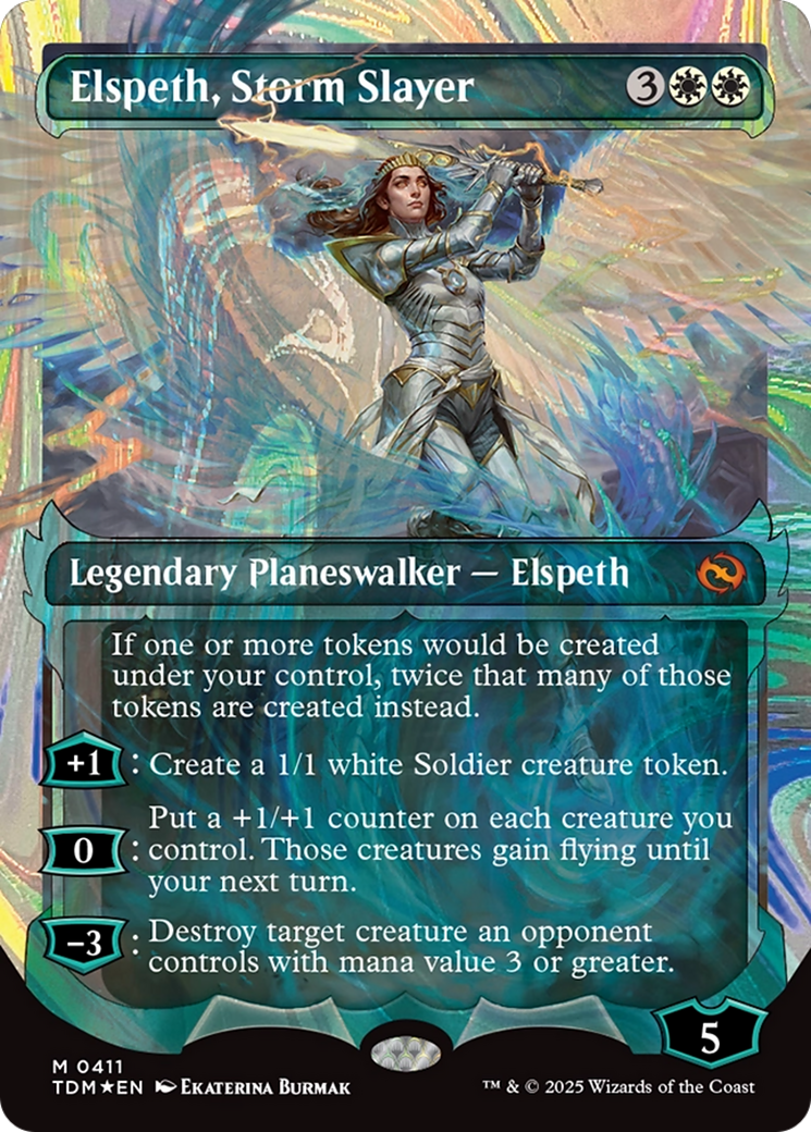 Elspeth, Storm Slayer (Showcase) (Halo Foil) [Tarkir: Dragonstorm] | Enigma On Main