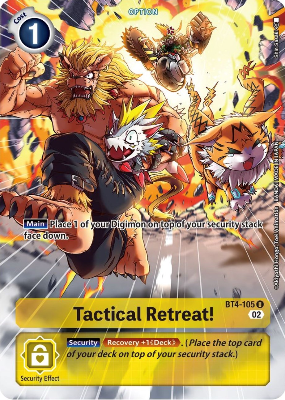 Tactical Retreat! [BT4-105] (Alternate Art) [Starter Deck: Beelzemon Advanced Deck Set] | Enigma On Main