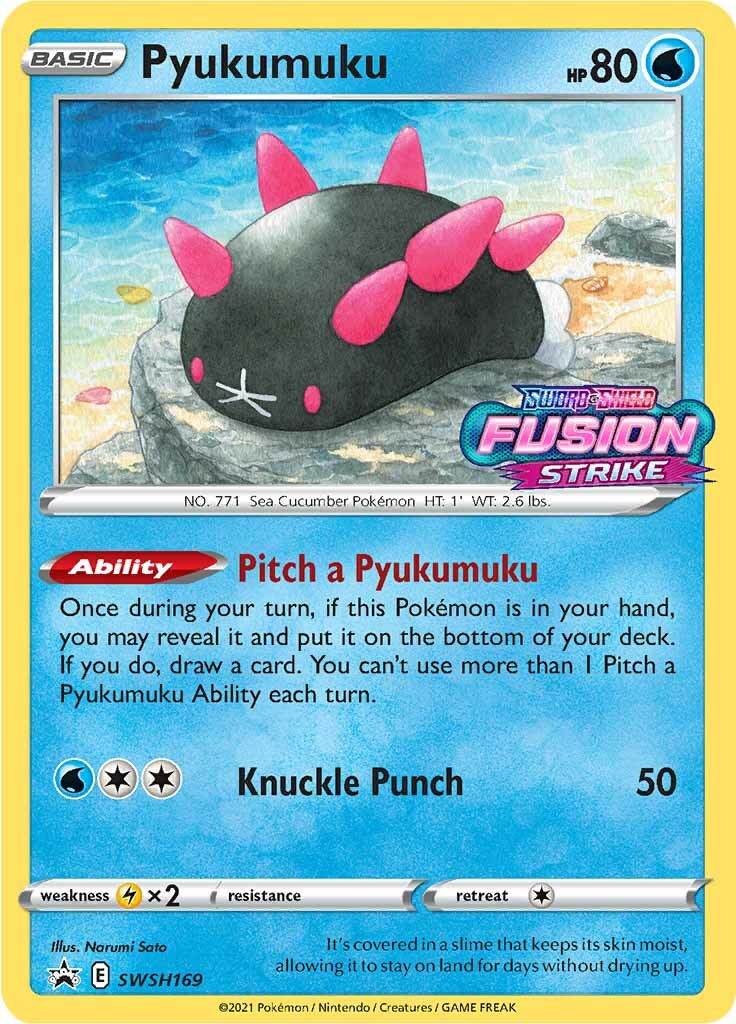 Pyukumuku (SWSH169) (Prerelease Promo) [Sword & Shield: Black Star Promos] | Enigma On Main