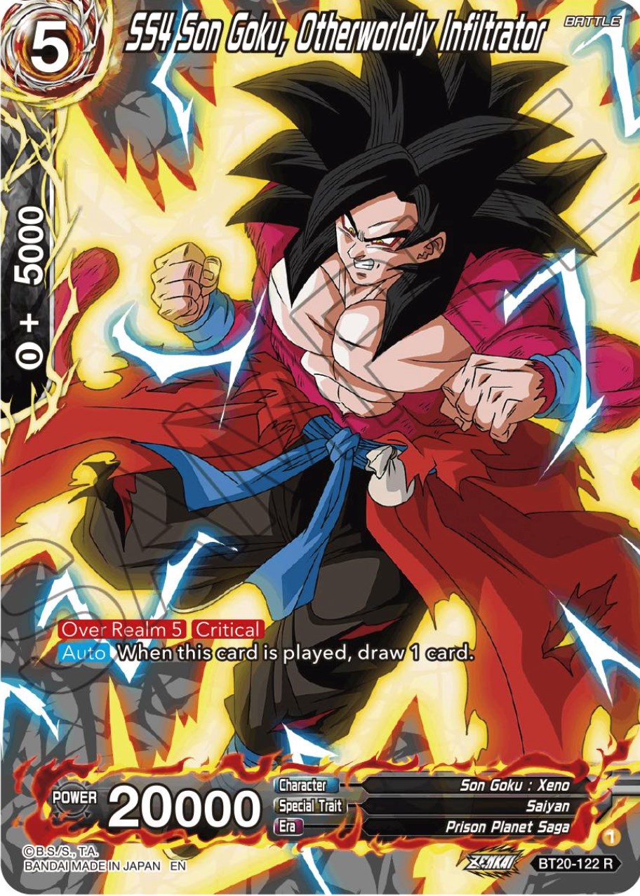 SS4 Son Goku, Otherworldly Infiltrator (Silver Foil) (BT20-122) [Power Absorbed] | Enigma On Main