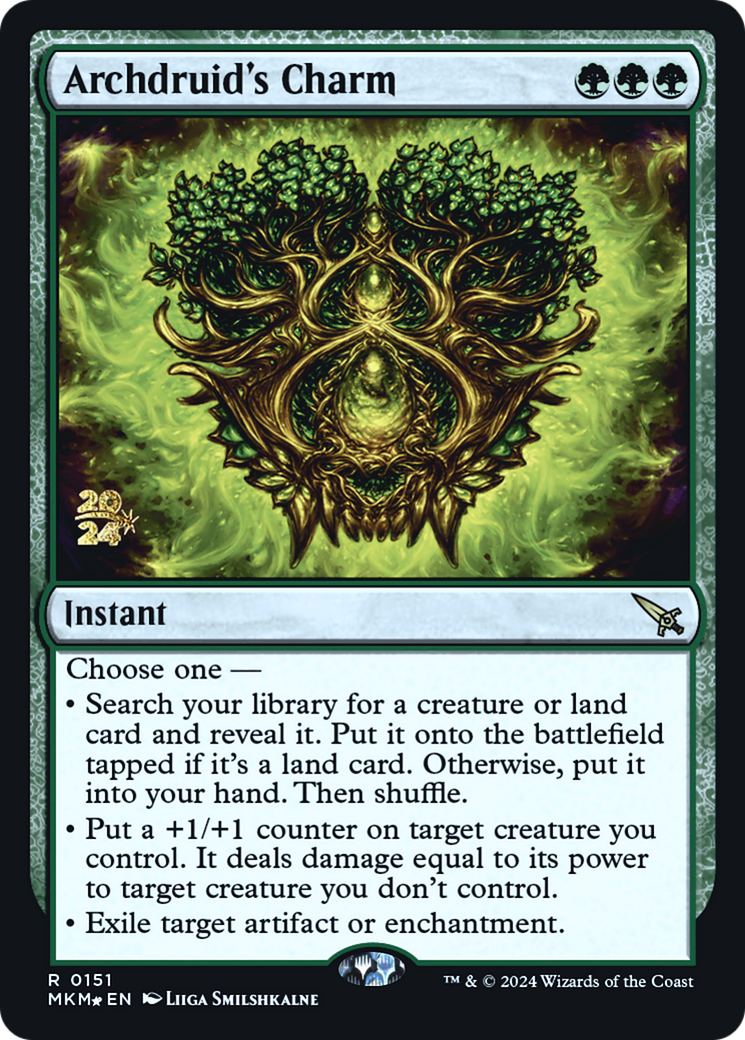 Archdruid's Charm [Murders at Karlov Manor Prerelease Promos] | Enigma On Main